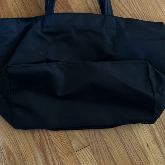 Anya Hindmarch Eyes Top Handle Tote Bag - ruby red lined front pocket & gold zip - Picture 7 of 12